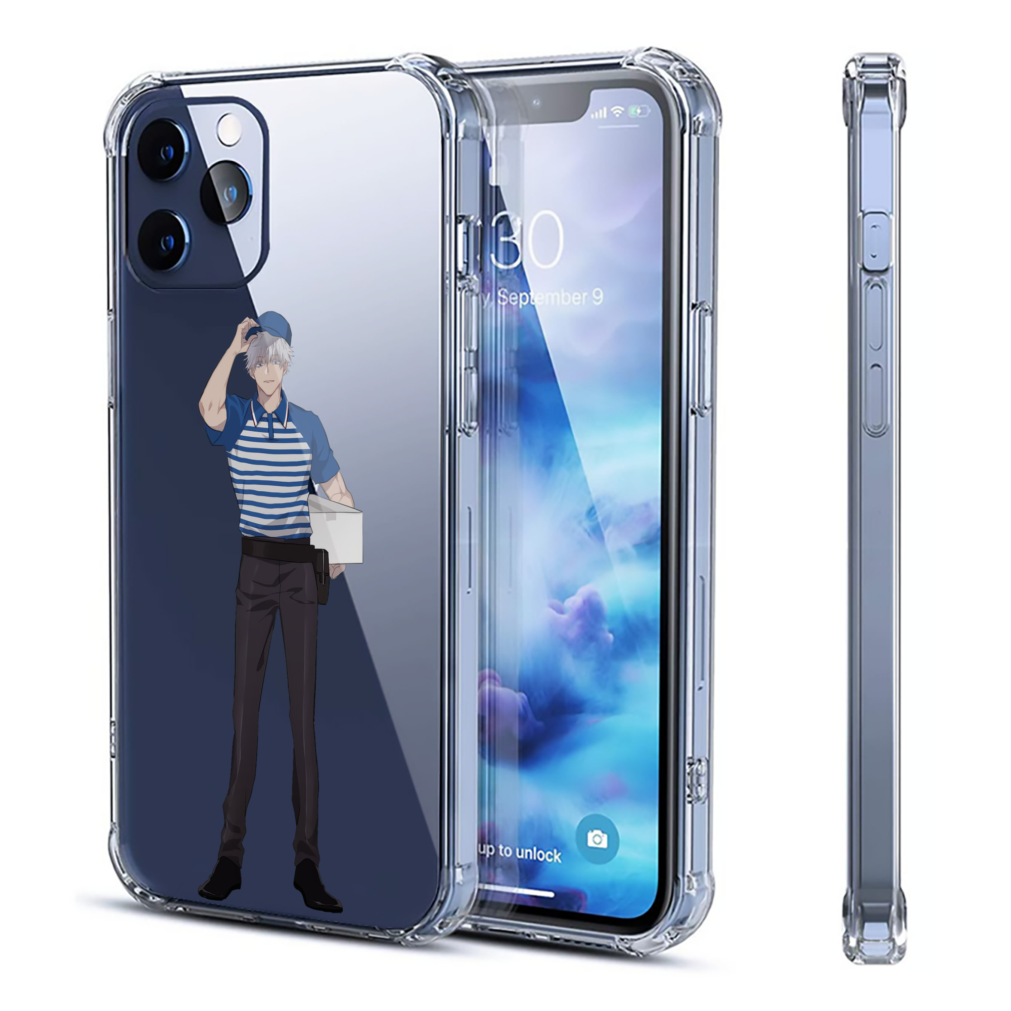 （画像用） 呪術廻戦 Jujutsu Kaisen 【iPhone 12シリーズ対応】透明スマホケース（クリアソフトケース）